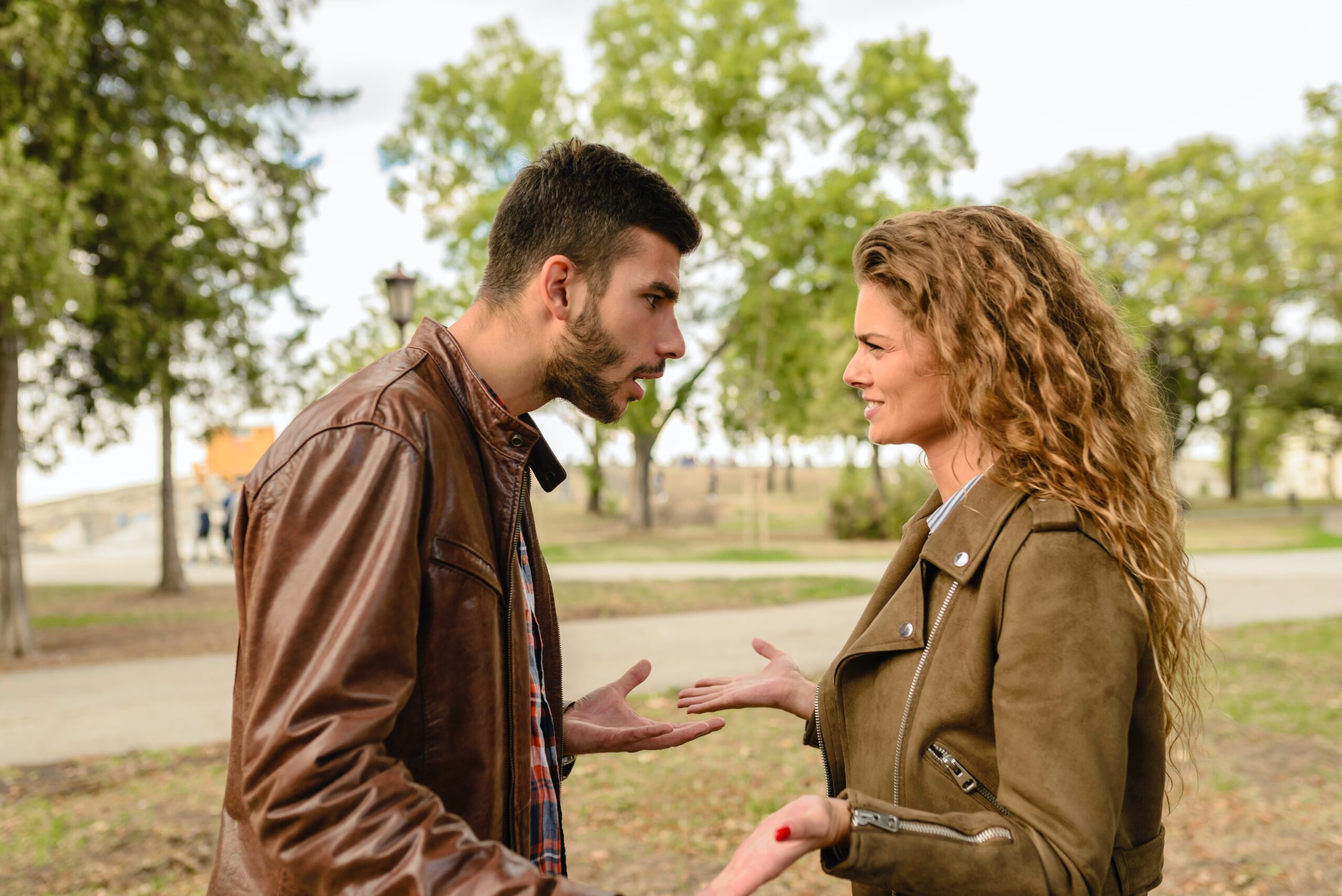 A couple appears to argue with one another. This could represent the struggles of anger that online therapy for men in California can offer support for overcoming. Learn more about stress management in San Diego, CA and other services today.