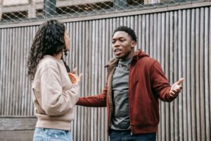 Couple arguing, representing the repeated communication challenges and emotional frustration addressed through couples counseling in San Diego, CA.