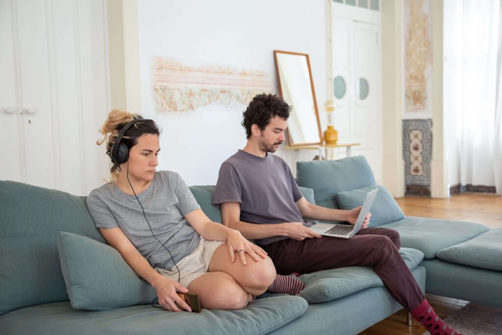 Couple experiencing relationship stress, representing recurring conflict and trigger patterns addressed through couples therapy in San Diego, CA.