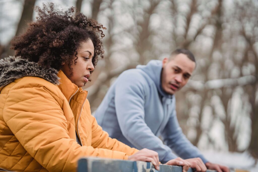 Relationship Disconnection - relationship counseling san diego - san diego couples therapy - relationship therapist san diego - mission valley - la - san francisco - california Couple appearing distant from each other, representing emotional withdrawal and communication struggles explored through relationship counseling in San Diego, CA.